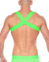 Neon Green Jockstrap, Harness & Socks Set