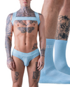 Candy Blue Briefs, Harness & Socks Set