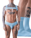 Candy Blue Briefs, Harness & Socks Set | Gay Underwear Set