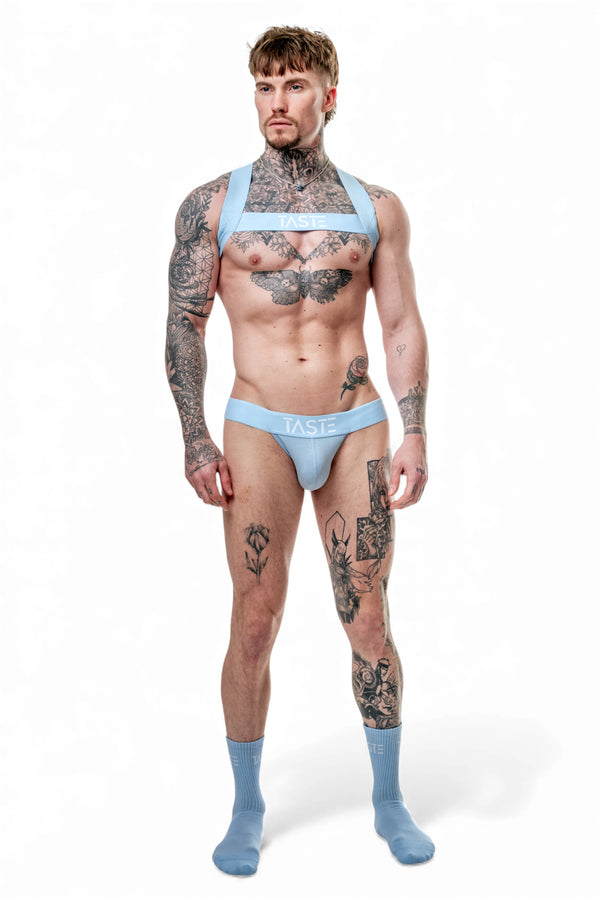 Jockstrap Harness & Socks Set | Candy Blue