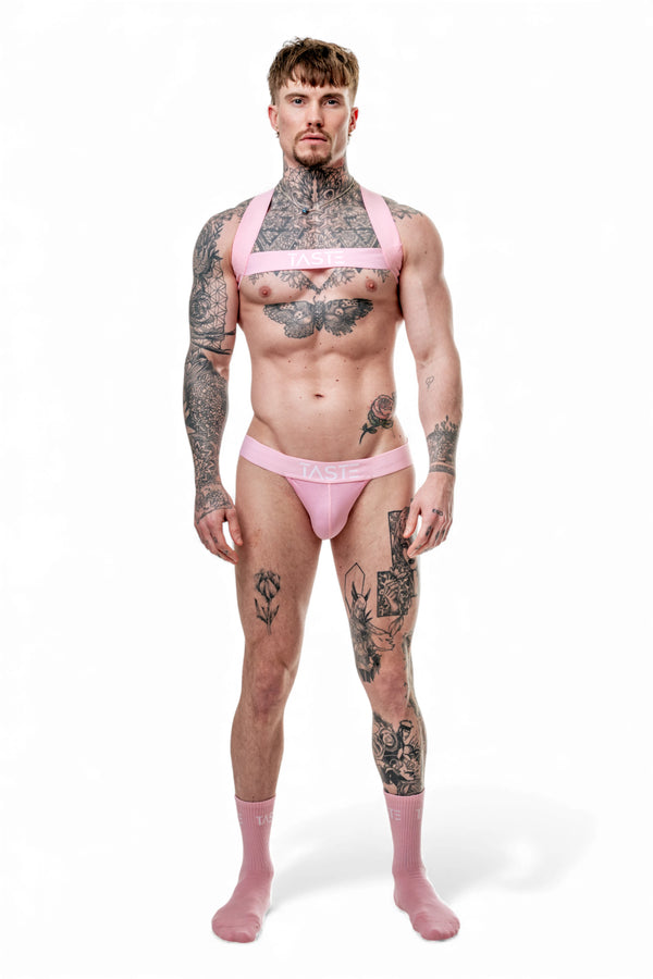Jockstrap Harness & Socks Set | Candy Pink