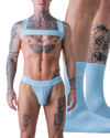 Candy Blue Jockstrap, Harness & Socks Set