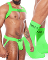 Neon Green Jockstrap, Harness & Socks Set