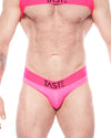 Neon Pink Briefs, Harness & Socks Set | Gay Underwear Set