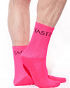 Neon Pink Briefs, Harness & Socks Set | Gay Underwear Set