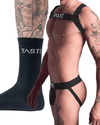 Signature Black Jockstrap, Harness & Socks Set | Gay Underwear Set