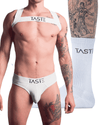 Signature White Briefs, Harness & Socks Set | Gay Underwear Set