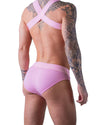 Candy Pink Briefs, Harness & Socks Set | Gay Underwear Set