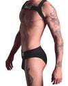 Signature Black Briefs, Harness & Socks Set | Gay Underwear Set