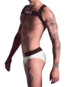 Signature Brief White on Black | Gay Brief