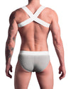 Signature Grey on White Brief | Gay Brief