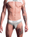 Signature Grey on White Brief | Gay Brief