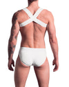 Signature White Briefs, Harness & Socks Set | Gay Underwear Set